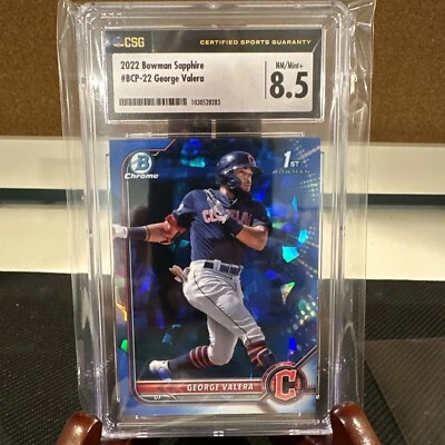 2022 Bowman Sapphire Edition Chrome Prospects 1st George Valera #BCP-22 - Image 1 of 2
