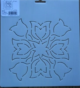 Stencil Quilting Tulip Fantasy 7" 18cm QC sew quilt embroidery CL HW10 template - Picture 1 of 1