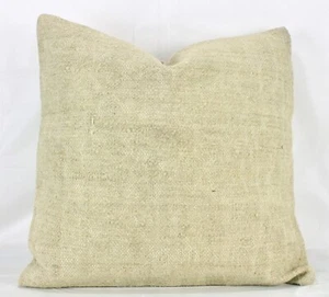 Copricuscino Kilim Turco Fatto a Mano Decorativo 20x20 Beige Kilim Cuscino Divano - Foto 1 di 9