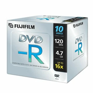 Fujifilm  DVD-R 4,7Gb jewelcase 16x 10-pack 10 pezzi - Foto 1 di 1