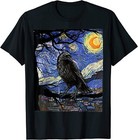 NEW LIMITED Raven Starry Night Crow Lover Cool Design Gift T-Shirt