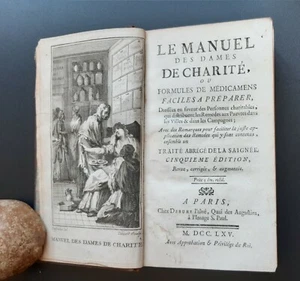 1765 Le Manuel des Dames de Charité o Formules de Médicaments faciles a préparer - Imagen 1 de 12
