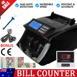 Bill Counter Money Cash Counter Machine Note Counting Machine Automatic+coin box - Picture 1 of 12