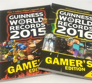 GUINNESS WORLD RECORDS 2015 2016 GAMER'S EDITION BULK LOT 2 BOOKS - Picture 1 of 5