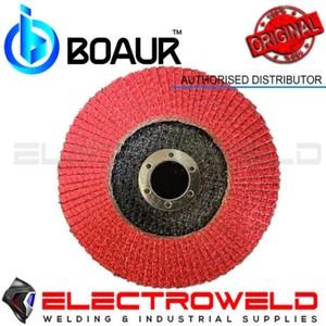 10 x BOAUR 125mm 5" 40 Grit Ceramic Flap Discs Wheels Metal Steel Angle Grinder - Picture 1 of 3