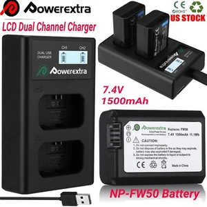 Li-ion NP-FW50 Battery /Charger For Sony A6000 A5000 A6300 Alpha A7 A7R NEX-3 - Picture 1 of 21