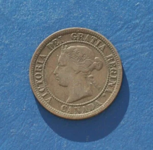 1876 Canada Large Cent VG Brown Queen Victoria Canadian *FREE SHIPPING* - Picture 1 of 2