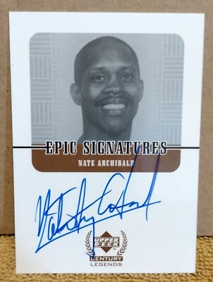 1999-00 Cubierta superior Century Legends Epic Signatures Nate Archibald Boston Celtics Foto 1 de 2