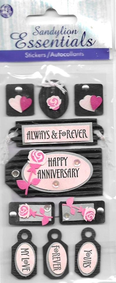 Pegatinas de aniversario Always Love Forever Rose etiquetas Sandylion Foto 1 de 1