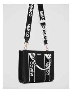 MIMCO Stevie Tote Mini Crossbody Bag Black White 23cm •Brand New• RRP $249 - Picture 1 of 8