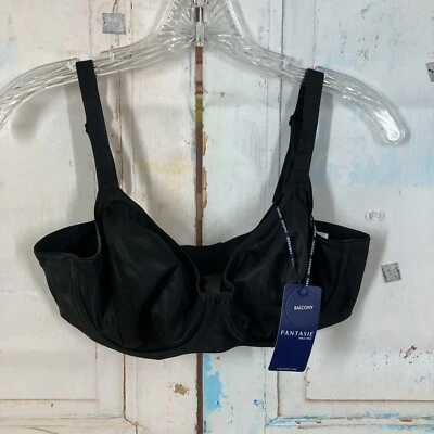 Fantasie FL4520BLK Underwire Unlined Balconette Bra Size 34DD Back Close NWT - Image 1 of 4