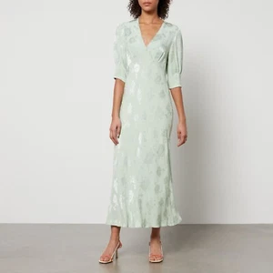 Vestido midi RIXO Zadie floral jacquard talla XS - Imagen 1 de 6