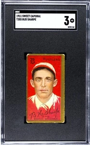 1911 T205 Sweet Caporal BUD SHARPE Rustlers SGC 3 VG Condition - Picture 1 of 2