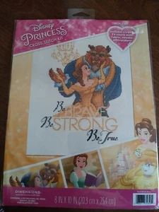 Dimensions Cross Stitch Kit Princess Be Brave Be Strong Be True Beauty & Beast - Bild 1 von 3