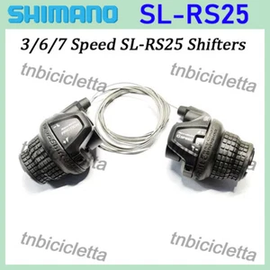 Shimano SL-RS25 Revoshift Grip Bike Twist Shifters 3/6/7/18/21 Speed Tourney - Picture 1 of 9