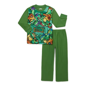 TEENAGE MUTANT NINJA TURTLES 2 pc. Flannel PAJAMAS SIZE 4/5 6/7 8 10/12 NEW - Picture 1 of 1