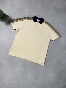 GUCCI Stripe Men's Oversize Polo Shirt Size L Beige Men - Picture 1 of 24