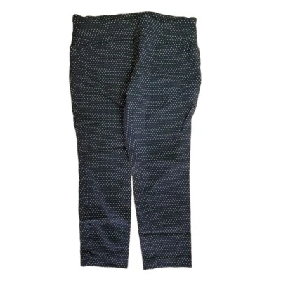 Van Heusen Polkadot Stretch Capri Pant Black White Women's Plus 16 Peddle Pusher - Image 1 of 4