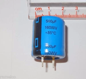 ^ 12 Stück 560uF, 560 uF, 160V Elektrolytkondensator.. Snap-in, Teile-Nr. 380LQ561M160 - Bild 1 von 1