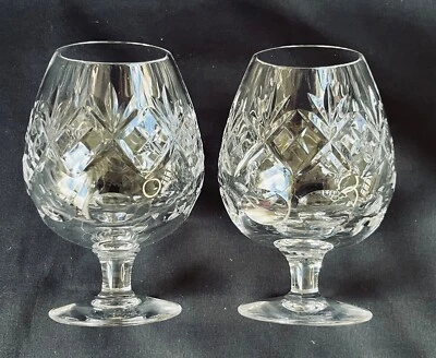 2 Vintage New ROYAL DOULTON Westminster CUT CRYSTAL BRANDY GLASSES Snifters PAIR - Image 1 of 4