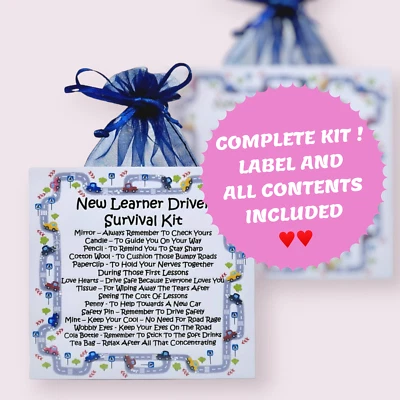 New Learner Driver Survival Kit ~ Unique Fun Novelty  Gift & Keepsake ! - Image 1 of 4
