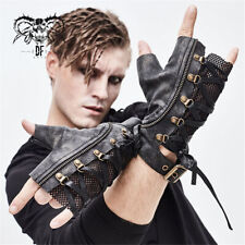 Devil Fashion Men's Steampunk Gloves Rock Handsome Pu Leather Motorcycle Gloves