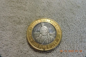 Native American Series Gaming Casino Token 999 Pure Silver Sitting Bull Sioux - Bild 1 von 3