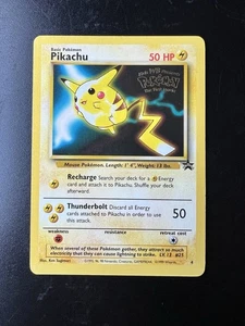Pikachu #4 Pokemon Card Black Star Movie Promo Stamped WOTC TCG 1999 Nintendo - Picture 1 of 2
