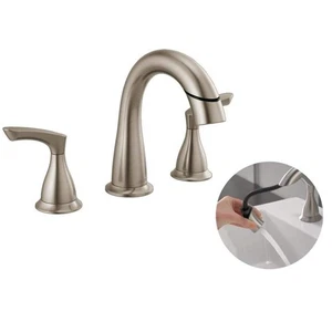 Delta Wasserhahn Broadmoor Pull Down Badarmatur Nickel gebürstet, SpotShield Stai - Bild 1 von 12