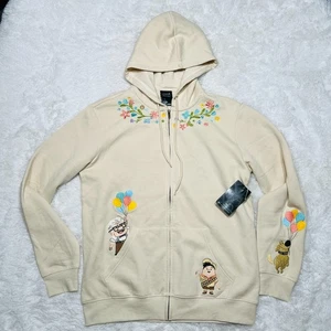 SUDADERA CON CAPUCHA Y CREMALLERA FLORAL DISNEY UP TALLA MEDIANA BOXLUNCH - Imagen 1 de 4