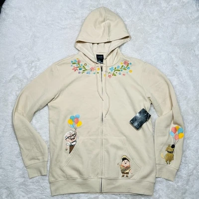 Moletom com capuz Disney Up floral com zíper tamanho médio boxlunch - Imagem 1 de 4