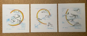 CLAIRE DUNPHY paper planes print limited edition american artwork original art - Picture 1 of 4