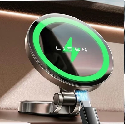 MagSafe Car Mount Charger,Magnetic Car Charger Aluminum for iPhone 12/13/14/15 - Image 1 of 4