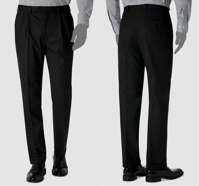 Pantalones de vestir LAUREN RALPH LAUREN calce clásico NEGROS plisados delanteros - talla 38W 34L Foto 1 de 4