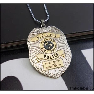 Resident Evil2 Raccoon City Police Department Stras Badge Necklace Keychain Gift - Picture 1 of 17
