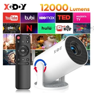 XGODY Gimbal 3 4K Android Projector LED WiFi Bluetooth 10000 Lumen Home Theater - Picture 1 of 12