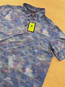 NWT Mens Med Robert Graham Swayzee Clubhouse Golf Polo Shirt Geometric $138 - Picture 1 of 9