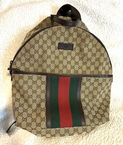 Gucci Rucksack Beige Supreme Canvas GG Monogram Web Zipper - Bild 1 von 14
