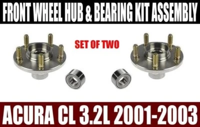 Juego de bujes y cojinetes de rueda delantera izquierda y derecha para ACURA CL 3.2L 01-03 (PAR) Foto 1 de 4