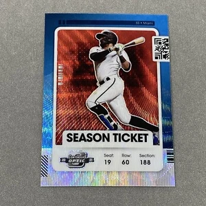 Miguel Rojas OPTIC RED WAVE 2021 Panini Contenders #64 Season Ticket MLB Marlins - Picture 1 of 5
