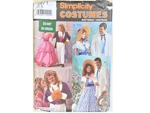 Part UNCUT Simplicity 7971 Beauty and the Beast Gone with the Wind Costume - Picture 1 of 4