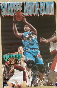 Shareef Adur Rahim Vintage Poster 1994 Starline Vancouver Grizzlies Original - Picture 1 of 1