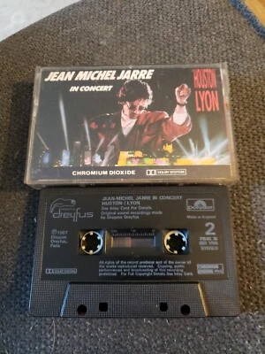 JEAN  MICHEL JARRE - "IN CONCERT - HOUSTON / LYON" RARE UK CASSETTE ALBUM 1987 - Image 1 of 2
