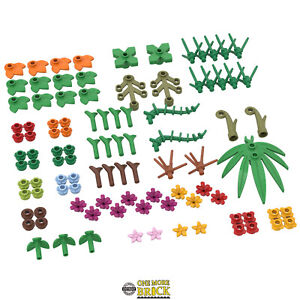 LEGO Flowers & Plants Pack - 100 Pieces - Plant & Flower foliage vegetation mix