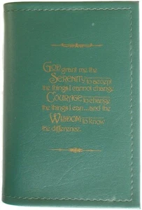 12 Step Book Cover - Meditation Book Cover - Green- MED01 - Imagen 1 de 2