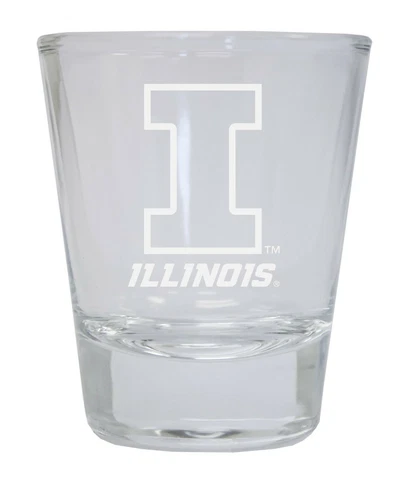 Illinois Fighting Illini Etched Logo Round Shot Glass Set Cover