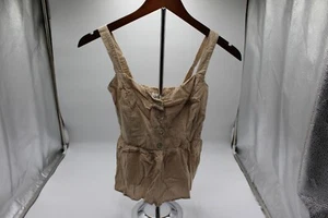 JAPNA Babydoll BOHO Smocked Back Cropped Tank Top Small C1339 - Picture 1 of 3