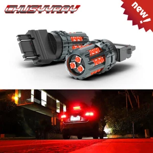 2PCS For Chevy Avalanche 2007-2013 Red LED Stop Brake Tail Light Bulbs 3157 - Foto 1 di 12