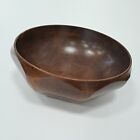 Antique Arts & Crafts Signed W M Bailiff Hand Carved Wooden Bowl (22Cmw 7Cmh)