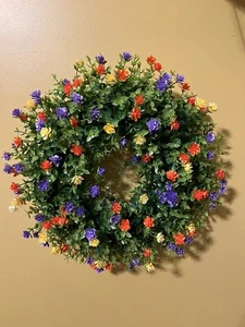 wreaths for front door handmade Fall/Halloween Colors - Picture 1 of 4